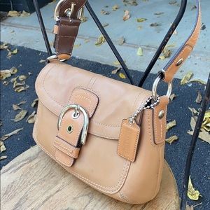 Tan Leather COACH purse